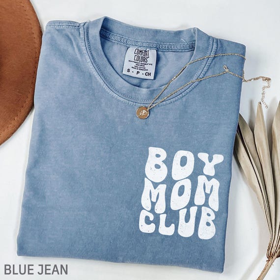 Comfort Color® Boy Moms Club Shirt, Boy Mama Shirt, Pregnancy Announcement Boy, Mom Life Shirt, Mother's Day Gift, Cute Mom Tee, Mom Gift
