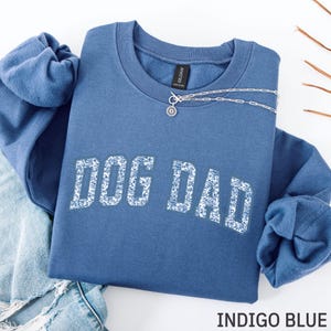 Dog Dad Sweatshirt, Toile Floral Dog Dad Sweatshirt, Gift for Dog Lover, New Dog Dad Sweaters, Animal Lover Gift, Dog Owner Sweatshirt