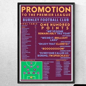 Burnley Promotion Poster
