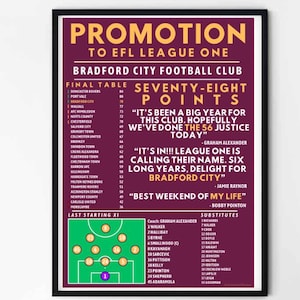Bradford City Promotion Poster