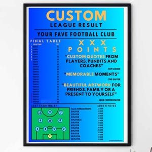 PERSONALISED League Poster