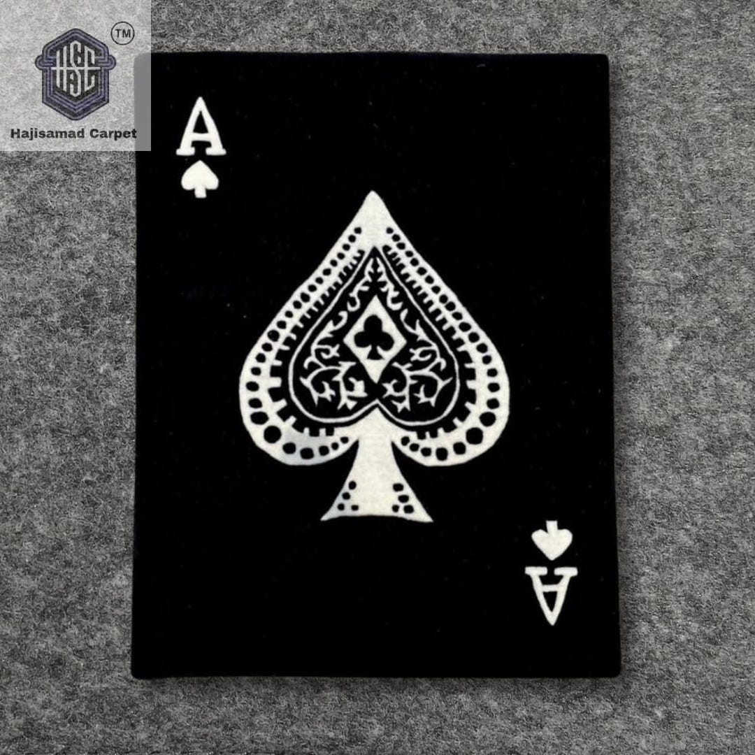 Ace of Spades Wool Rug | Hand-tufted Luxury Carpet - Etsy