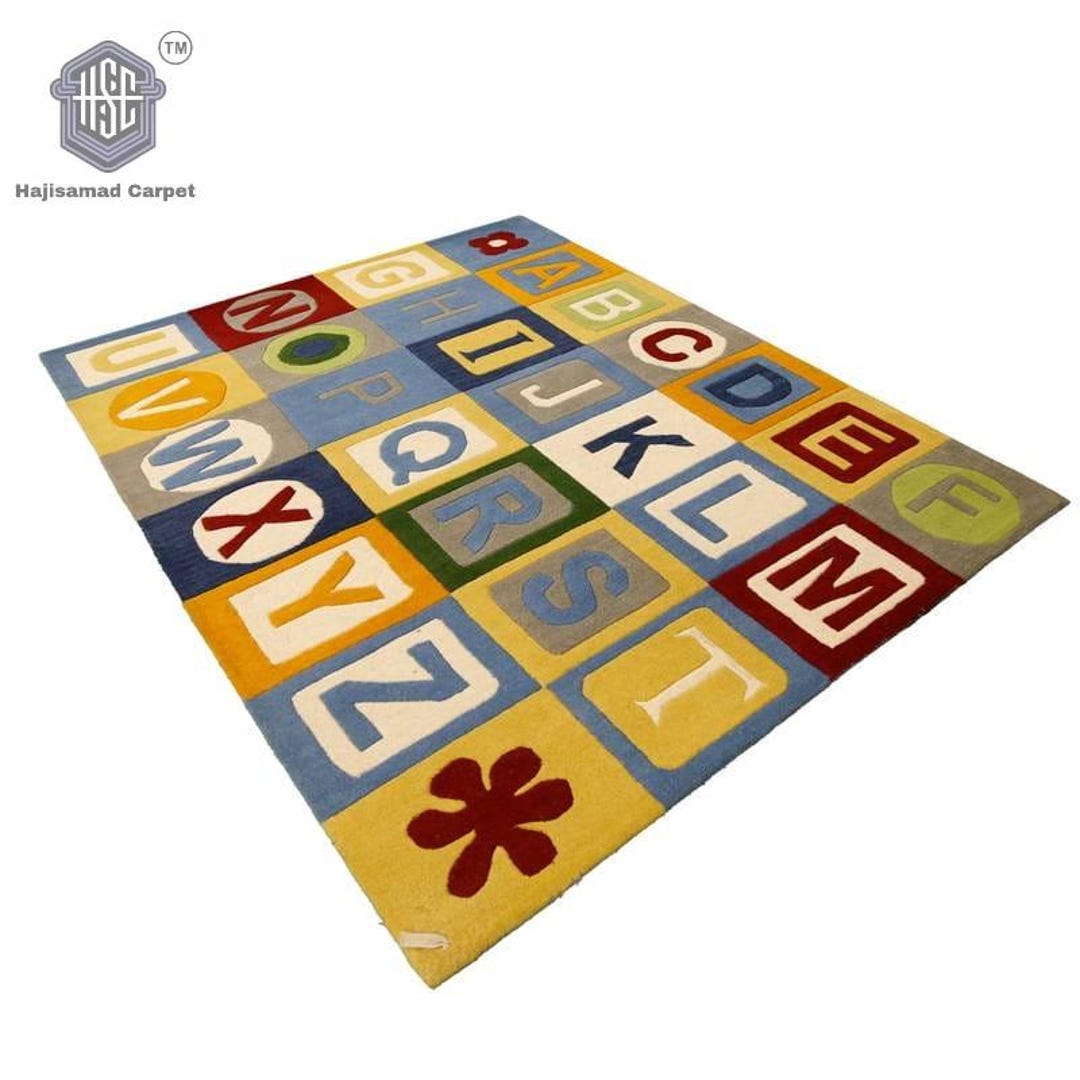 Red Alphabet Rug Hand-tufted Wool Alphabet Rug: Colorful Kids Playroom Decor - Etsy