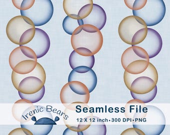 Blaue Blasen Muster: Geometrische Kreise PNG (Digitaler Download)