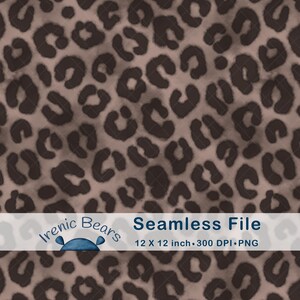 Watercolor Leopard Print: Brown Seamless Tile for Fabric (PNG Download)