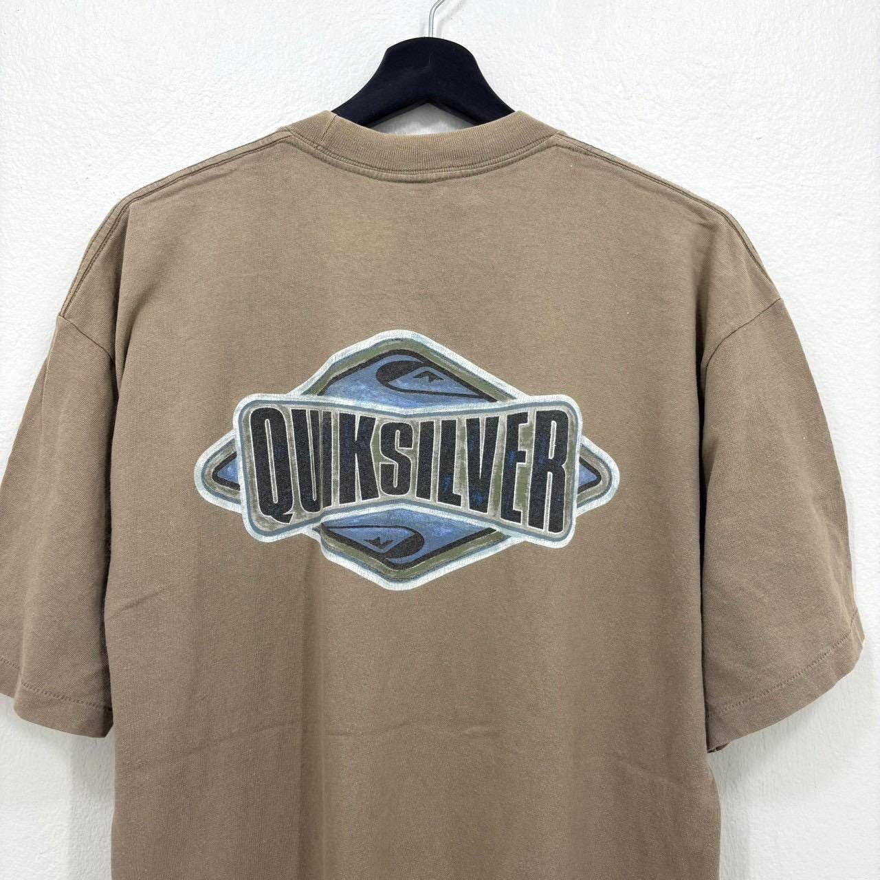 トップス 90s00s archive quicksilver faded fooded Vintage 90s Quicksilver Logo Tshirt XL Made in USA Surf