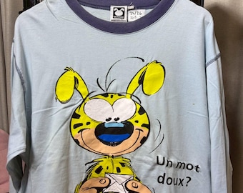 Vintage 00s Marsu Marsupilami Cartoon long sleeve shirt size M-L rl06