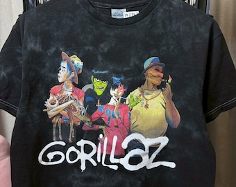 Vintage The GORILLAZ Band Tye Dye shirt size M  rl07