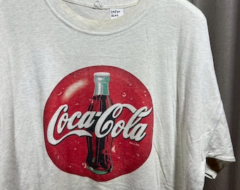 ヴィンテージ 80年代 コカコーラ ボトルキャップ ホワイト Tシャツ