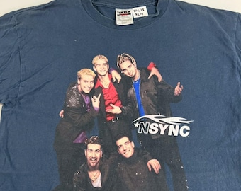 Vintage NSYNC Justin Timberlake Tour Shirt size M  RL01