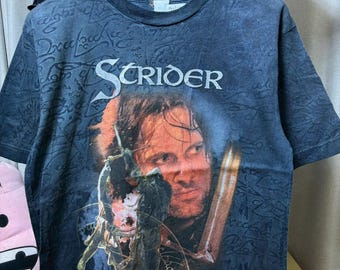 Vintage 00s The Lord of the Rings The Fellowship of the Ring Movie OVP shirt size M RL06