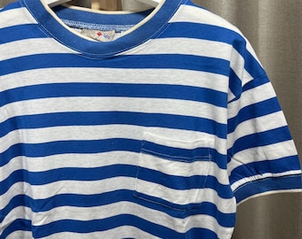 Vintage 90s Striped Pocket Shirt size L for Her  stt01
