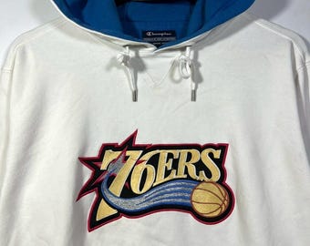 Vintage Champion Philadelphia 76ers  Hoodie size M ts03