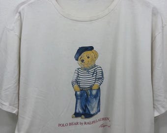 Vintage 90's Polo Bear Ralph Lauren shirt size XL wts01