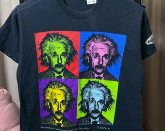 Vintage 00s Albert Einstein shirt size S rl07