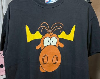 Vintage 90s Rocky And Bullwinkle Taco Bell shirt size L rl06