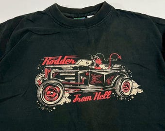 Vintage Rodder from Hell Hot Rod Shirt size L  RL01