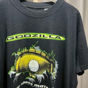 Vintage 1998s Godzilla Size Does Matter Movie shirt size L RL03