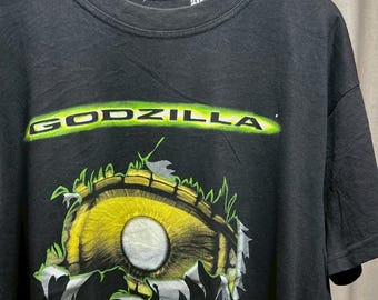 Vintage 1998s Godzilla Size Does Matter Movie shirt size L RL03