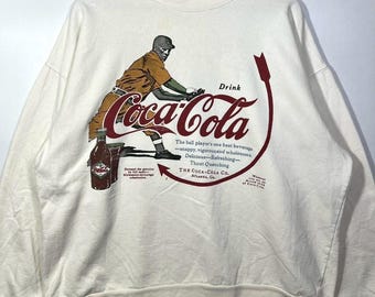 Vintage 90s Coca Cola sweater size L ts03