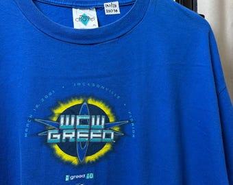 Vintage 2001s WCW GREED  WWE  Shirt size xL  rl10