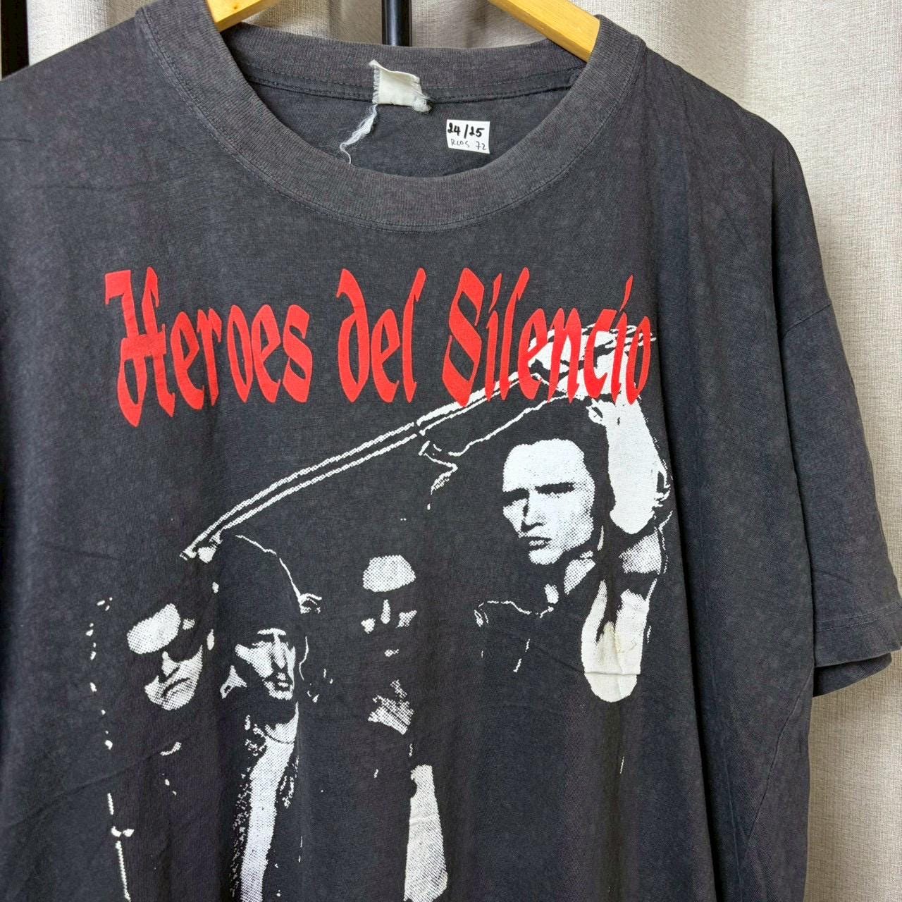 Heroes Del Silencio エロエス・デル・シレンシオ Tシャツ M Camiseta De Heroes Del Silencio Mens Back Print T-shirt - Thegiftio