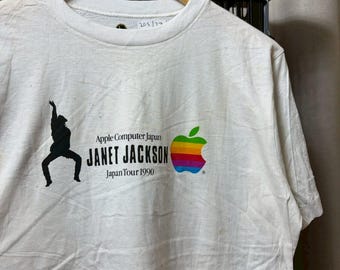 Vintage 90s Apple Computer Japan Janet Jackson Tour shirt size m rl07