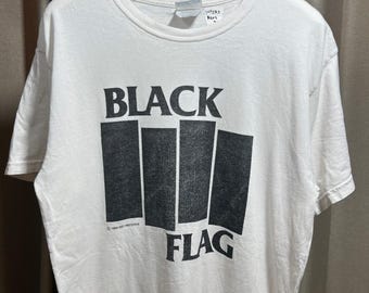 Vintage 90s Black Flag Shirt Size M RL02 - Etsy