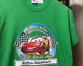 Vintage Disneys Cars Lightning McQueen Russell Shirt Size S  rl07