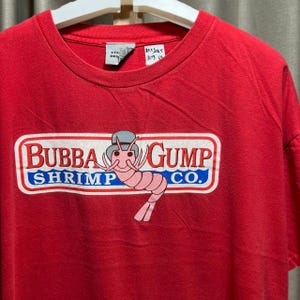Vintage 90er Jahre Forrest Gump Bubba Gump Crop Shirt Größe XL RL03
