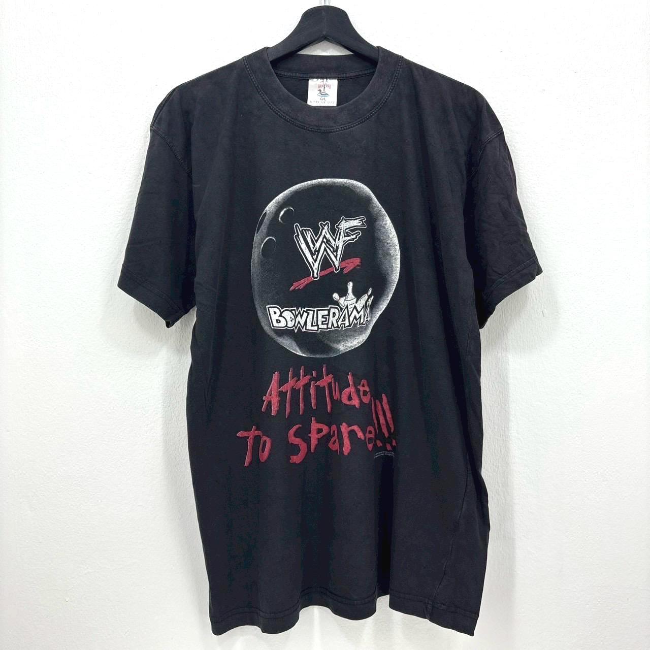Vintage 1999s WWF Wrestling Original BOWLERAMA Attitude WWE Shirt