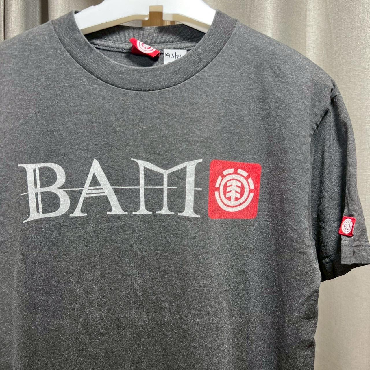 T-shirt Vintage Element X Bam Margera - Taille M, Noir, Grunge Années 2000, Occasion Très Bon état