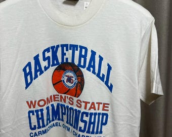 Maglietta vintage da basket da donna della Carolina del Nord, anni '90, taglia M tt02