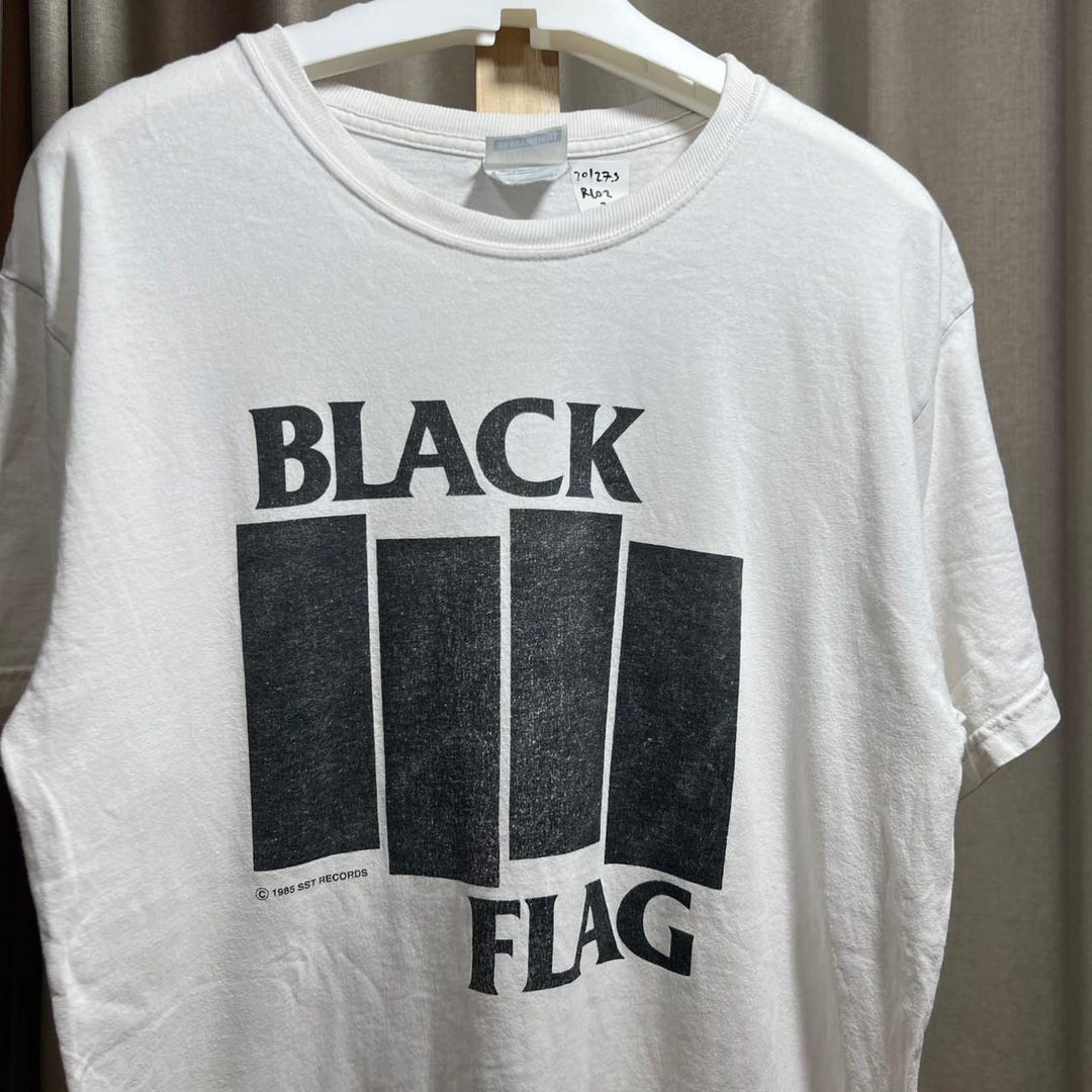 Vintage 90s Black Flag Shirt Size M RL02 - Etsy Israel