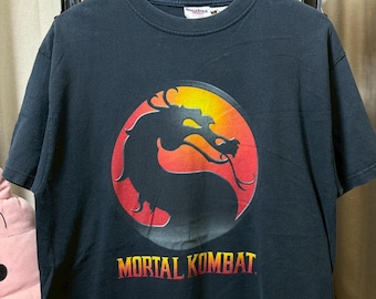 Vintage 00s Mortal Kombat Video Game  Shirt size L rl07