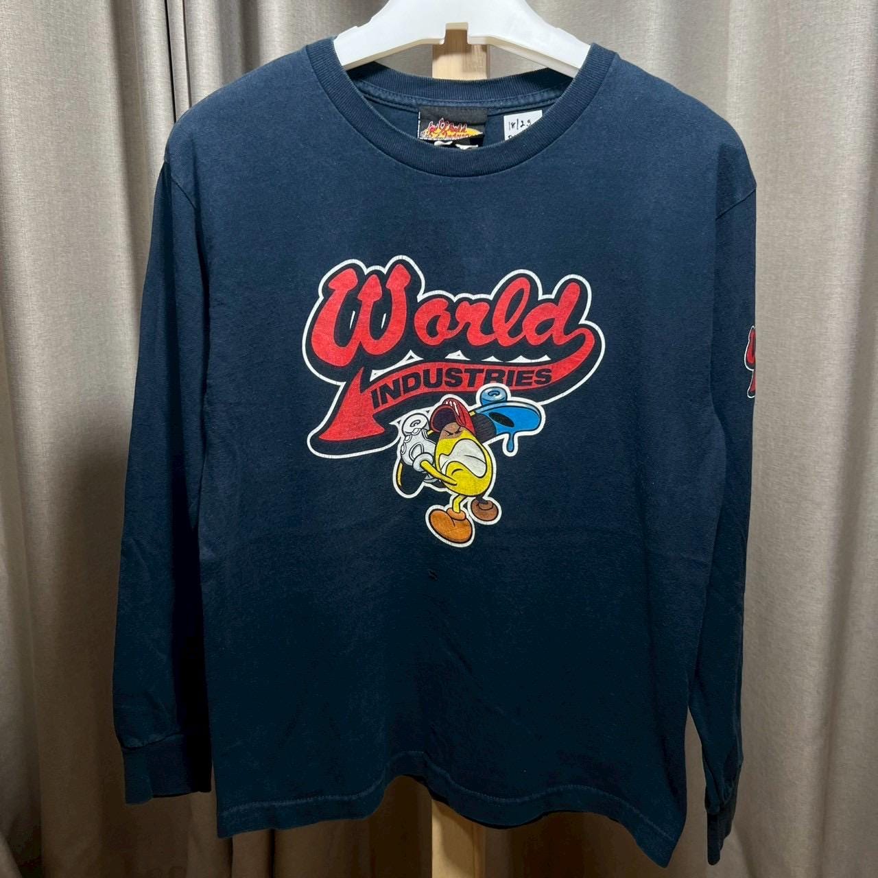 Vintage 00s World Industries Skateboard Long Sleeve Shirt Size S-M 