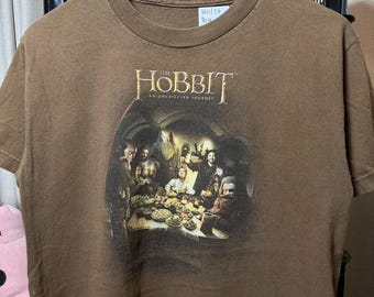 Vintage The Hobbit An Unexpected Journey Movie shirt size S RL06