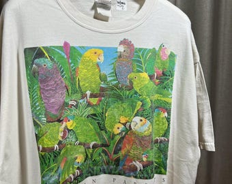 Vintage 1992 Earth Day Graphic ART Natur T-Shirt der Größe XL.  RL02