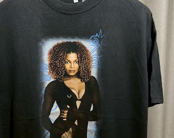 Vintage 90's Janet Jackson the Velvet Rope 1998 Tour T Shirt