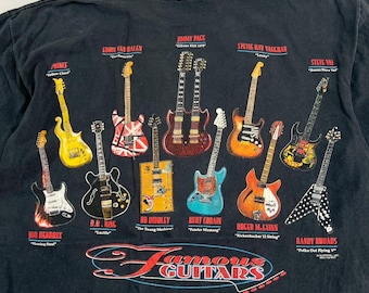 Vintage Famous Guitars Shirt size M  RL01
