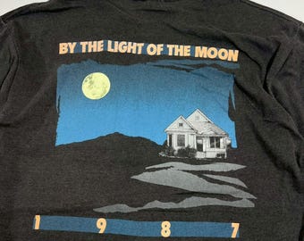 Vintage 1987s Los Lobos By The Light Of The Moon Tour Band  Shirt size L  RL01