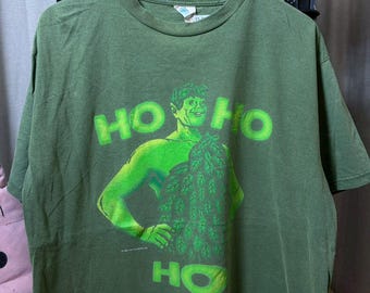 Vintage 1996s Ho Ho Ho Jolly Green Giant Shirt Size M  rl07