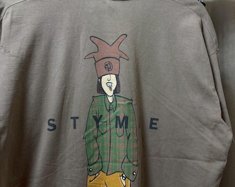 Vintage 90s Stymie Skateboard Size M shirt size L-Xl rl07