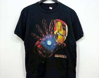 Vintage Marvel Iron Man Movie Promo Big Graphic shirt size S wts03