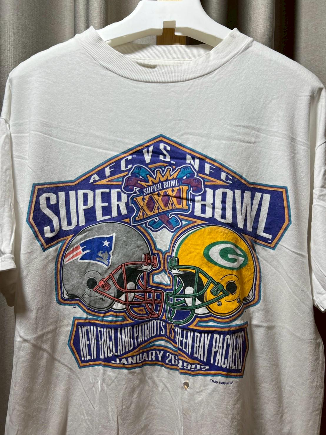 Vintage 90s New England Patriots Vs Green Bay Packers Super Bowl