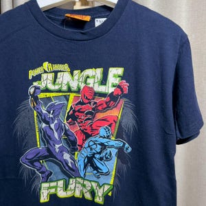 Vintage 00s Power Rangers Jungle Fury shirt size S  RL02
