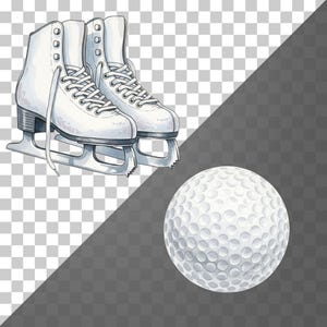 Softball Clipart PNG in watercolor style, including bat and glove, perfect for sports-themed invitations, crafts, and digital downloads.