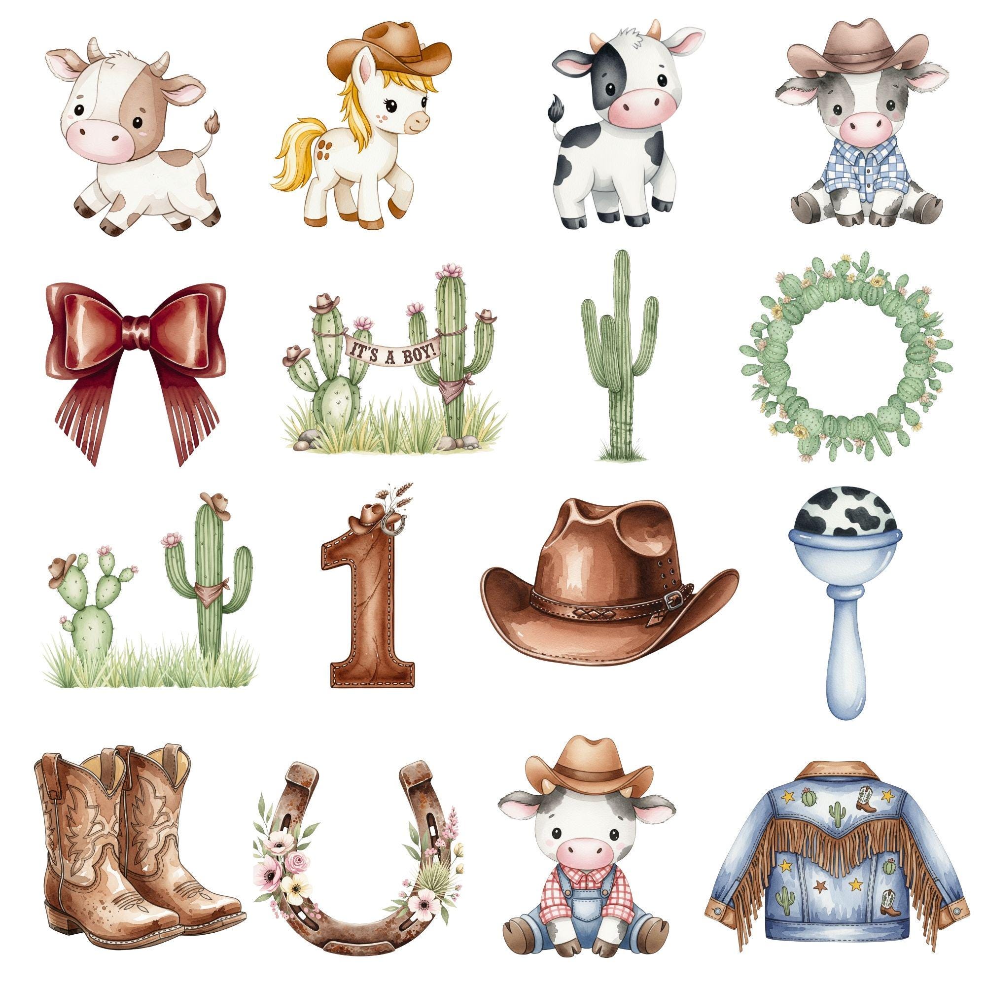 Cute Rodeo Print My First Rodeo Clipart, Cute Cowboy Clipart, Cowboy Boots, Western ...