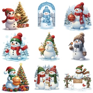 Cozy Christmas snowman illustration in soft watercolor tones for winter DIY projects and decor.