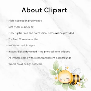 Whimsical baby bee clipart in pastel watercolor style, created for children’s nursery décor and party decorations.